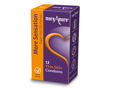 MoreAmore More Sensation Thin Skin 12 condooms